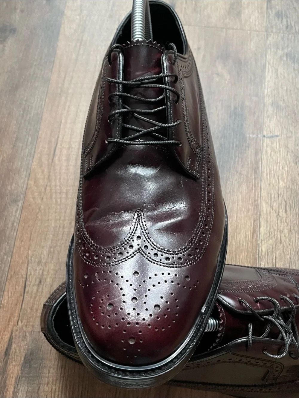 Florsheim Burgundy Leather Wingtip Derbys